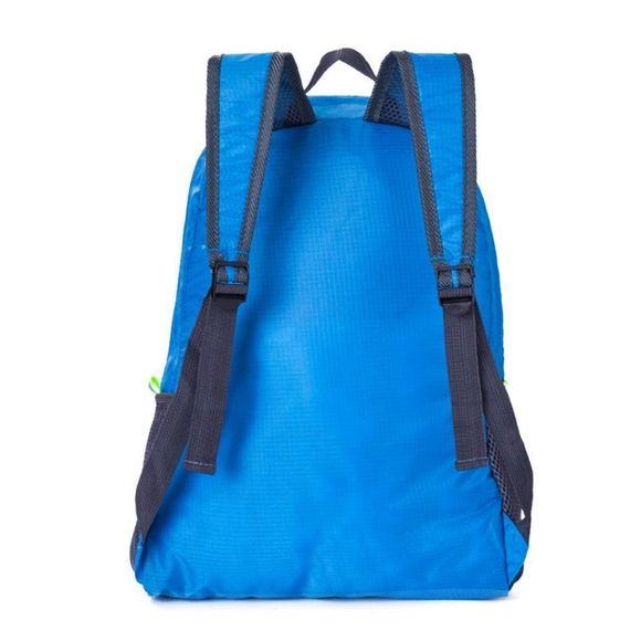 Foldable Waterproof Backpack-Gender Neutral - Blue - NWT - Picture 5 of 9